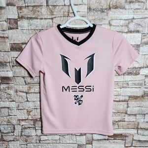 Messi Kids' Pink Short-Sleeve Sports Tee